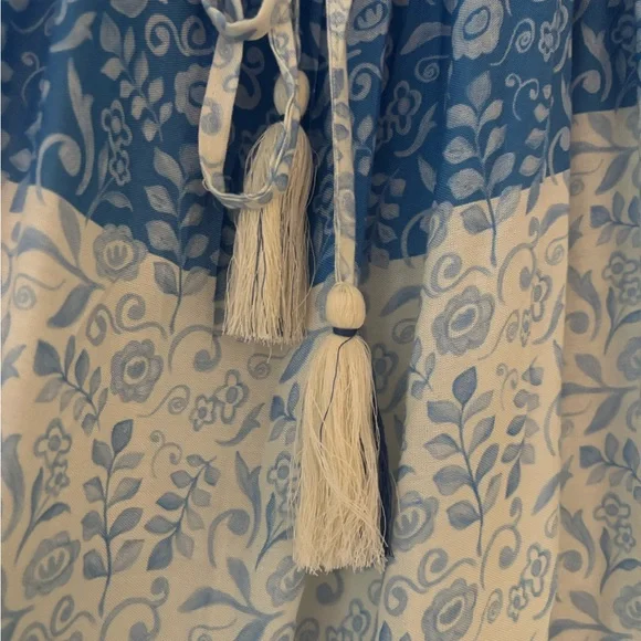 Cost Plus World Market Blue Floral Maxi Dress - Picture 3 of 4